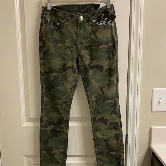 True Religion army green camouflaged Halle super skinny jeans - Picture 6 of 15